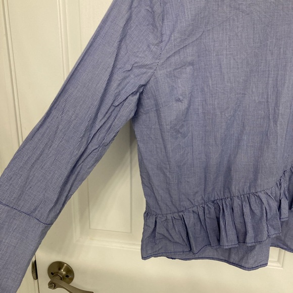 Anthropologie Maeve Ramona Plaid Ruffle Blouse - Picture 5 of 6